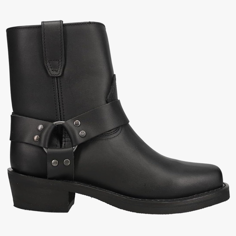 Dingo Black Rev up Mens Motorcycle Harness Leather Boots 10 D